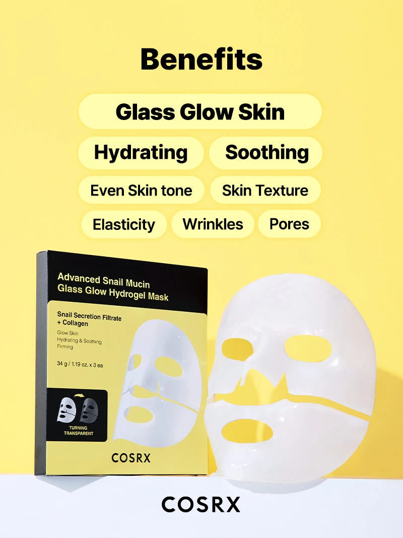 COSRX Advanced Snail Mucin Glass Glow Hydrogel Mask 1pc