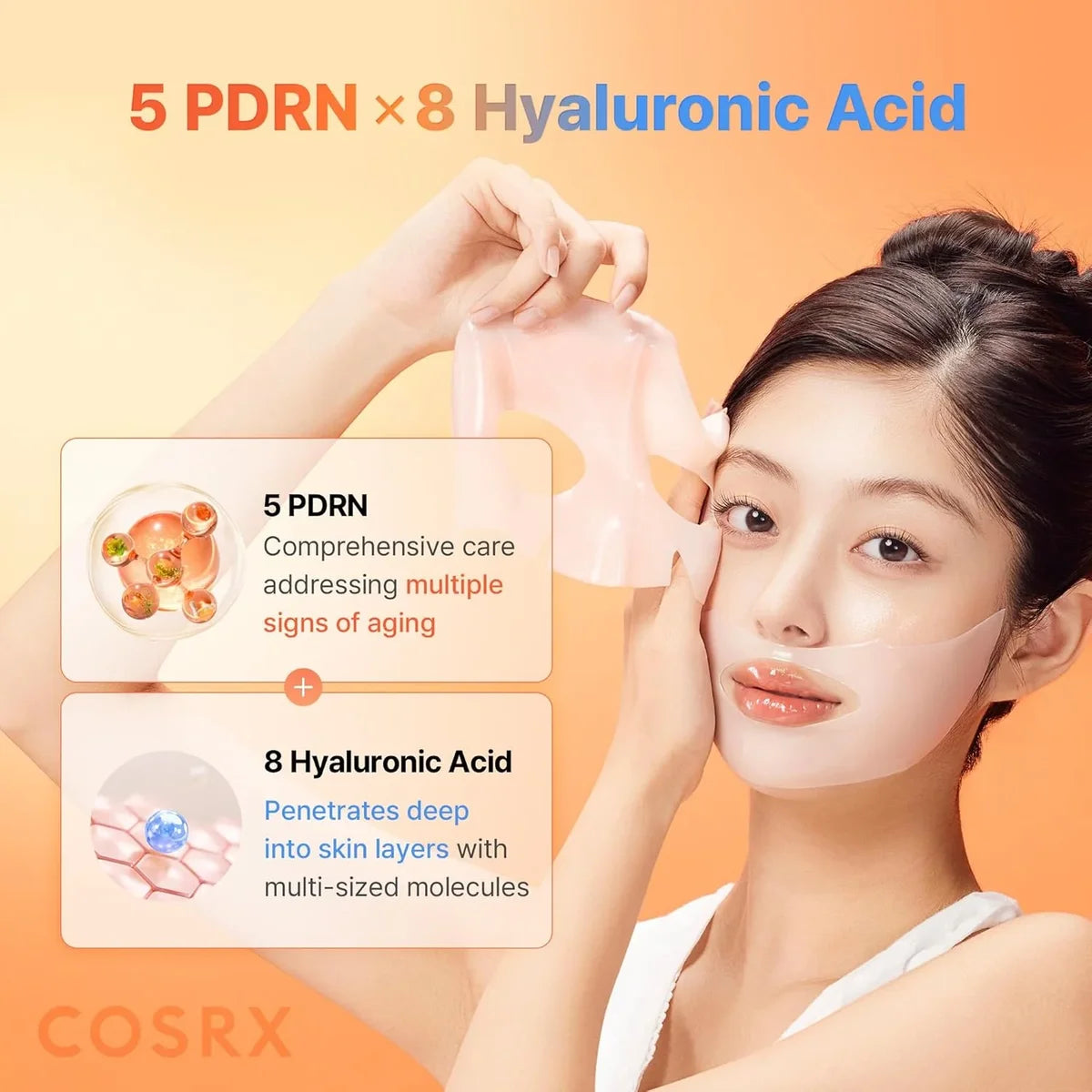 COSRX 5PDRN Hyaluronic Acid Vital Hydrating Hydrogel Mask (3pcs)