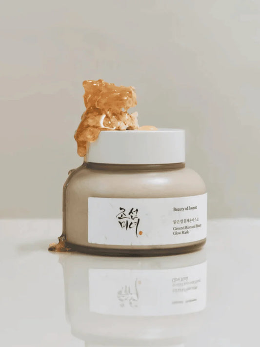 Маска Glow с рисовыми отрубями и мёдом для сияния и питания