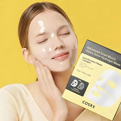 (3pcs) Advanced Snail Mucin Glass Glow Hydrogel Mask