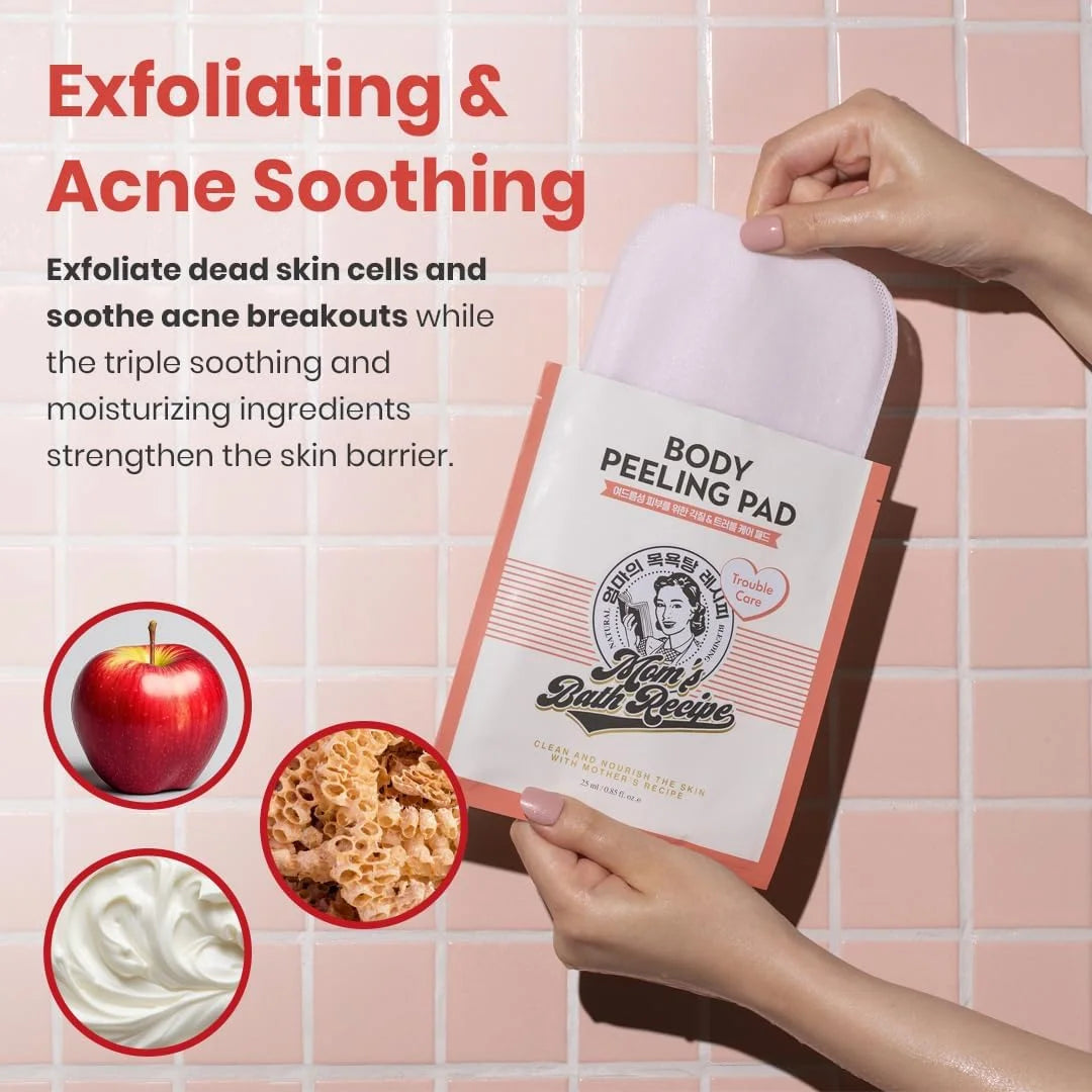 Moms Bath Recipe Body Peeling Pad - Trouble