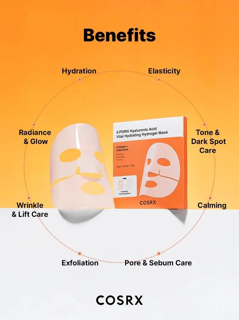 COSRX 5PDRN Hyaluronic Acid Vital Hydrating Hydrogel Mask (3pcs)